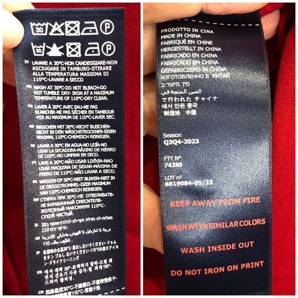 KAPPA X ROBE - NWT - M Sz XXL Giovani Mano Graphic Print Tee in Red Chili Pepper - Picture 12 of 13